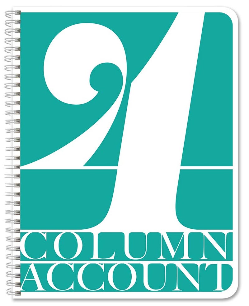BookFactory 4 Column Ledger Book/Account Book/Accounting Ledger/Notebook Four Columns Columnar Accountant Book Format - 100 Pages, 8.5'' x 11'', Wire-O (Made in USA) - Image 1